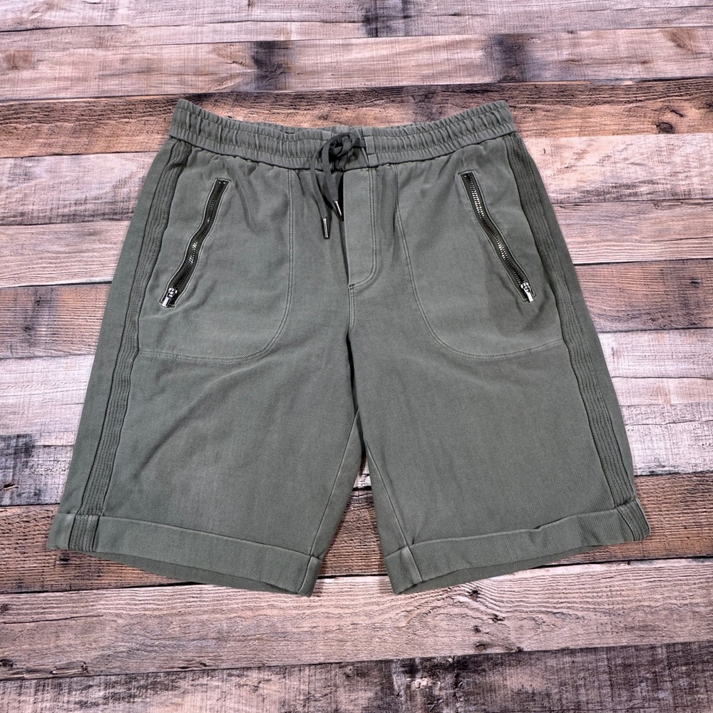 Athleta Farallon Shorts Womens‎ 4 Olive Green Cotton Spandex Utility Hiking 8in